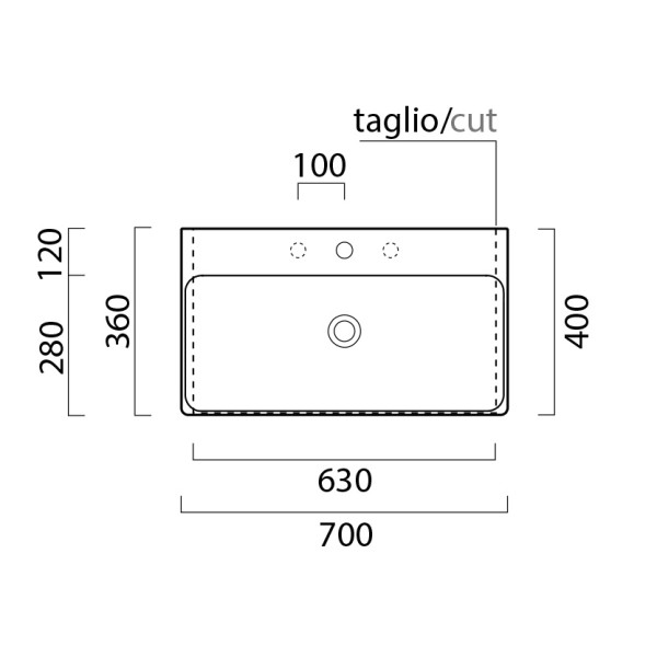 Νιπτήρας Sand 9087 70x40cm