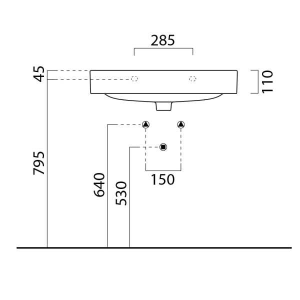 Νιπτήρας Sand 9087 70x40cm