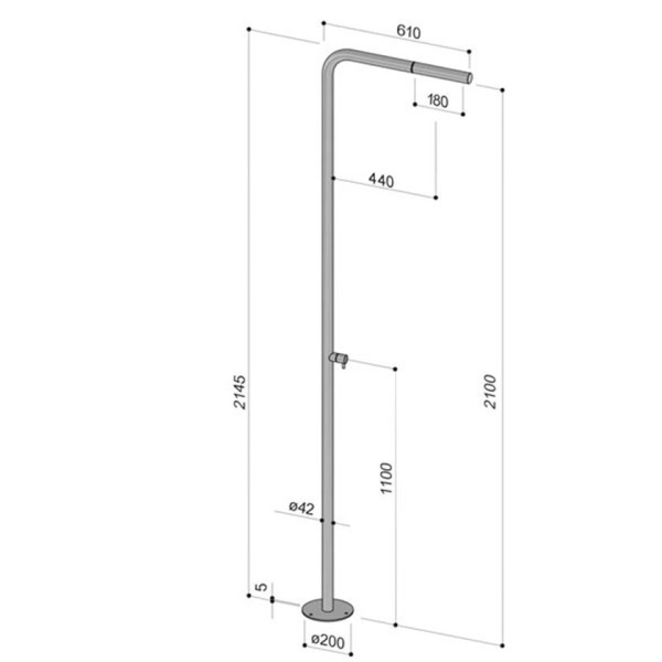 Στήλη ντους εξωτερικού χώρου Skinny S40
