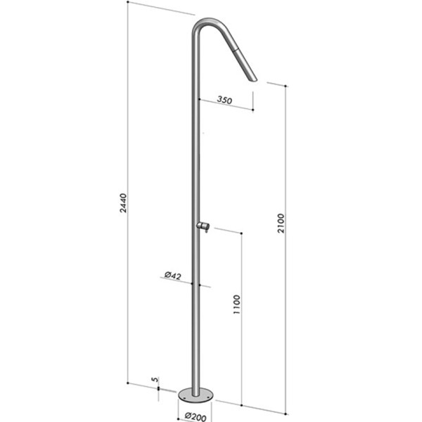 Στήλη ντους εξωτερικού χώρου Twiggy CS40 ΜΙΧ