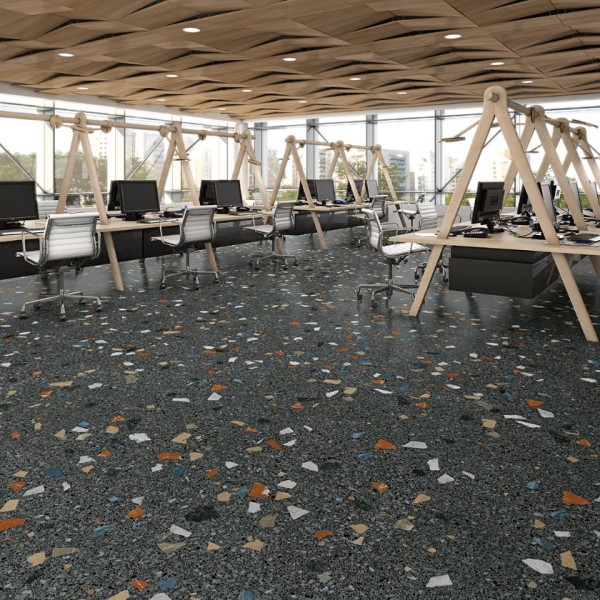 Πλακάκι μωσαϊκό Stracciatella Grafito 80x80 cm