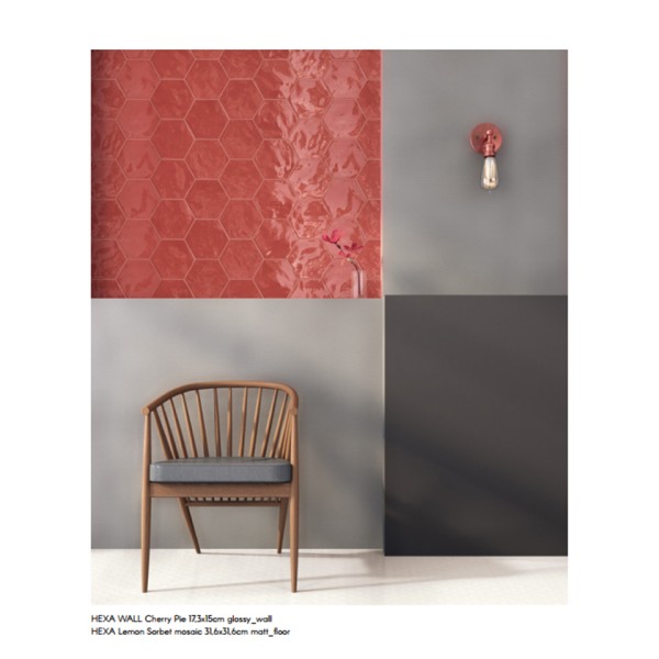 Πλακάκι Hexa wall cherry pie 17.5x15 cm