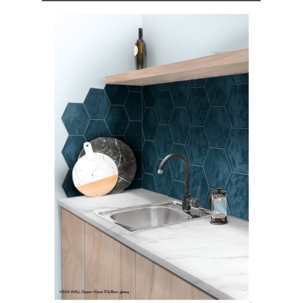 Πλακάκι Hexa ocean wave 17.5x15 cm