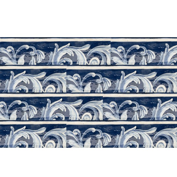 Πλακάκι Fregio Blu Maiolica 6x24 cm Marca Corona