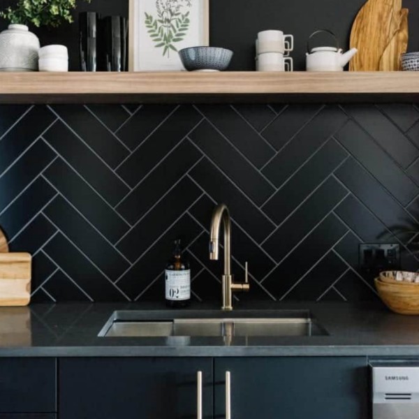 Πλακάκι Loft brick black 6.5x26 cm Rak Ceramics