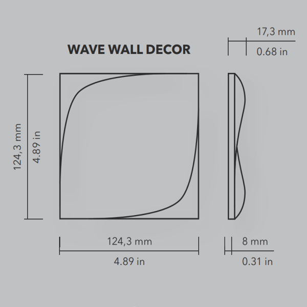 Πλακάκι Leaf Wall Decor 12.5x12.5 cm