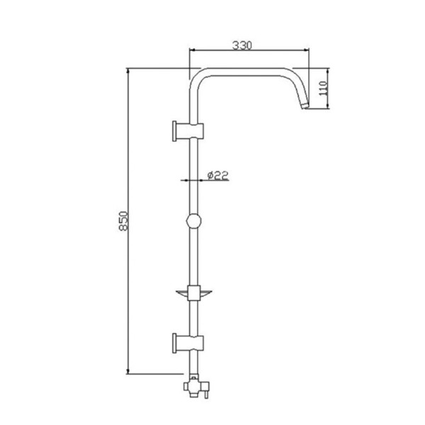 Στήλη ντους Plus Krom