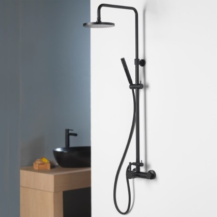 Στήλη ντους Tech black matt 12065