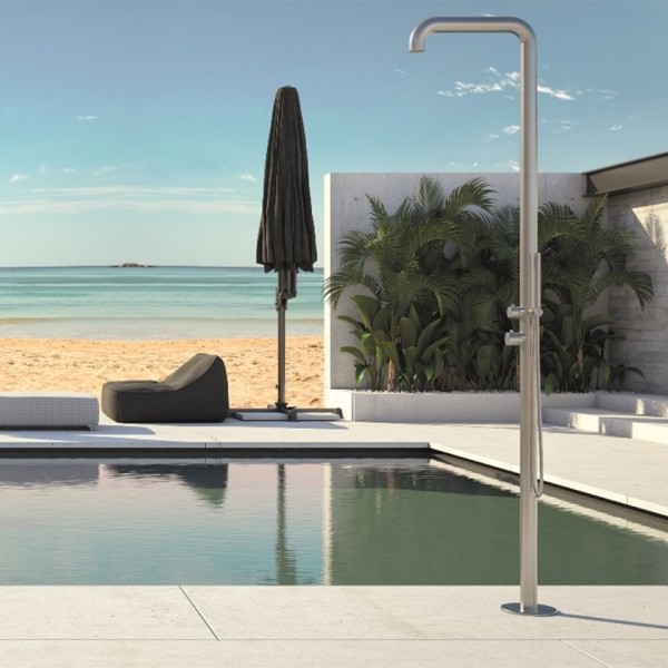 Στήλη ντους εξωτερικού χώρου Ανοξείδωτη