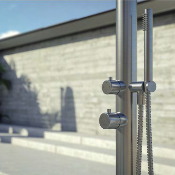 Στήλη ντους εξωτερικού χώρου Ανοξείδωτη