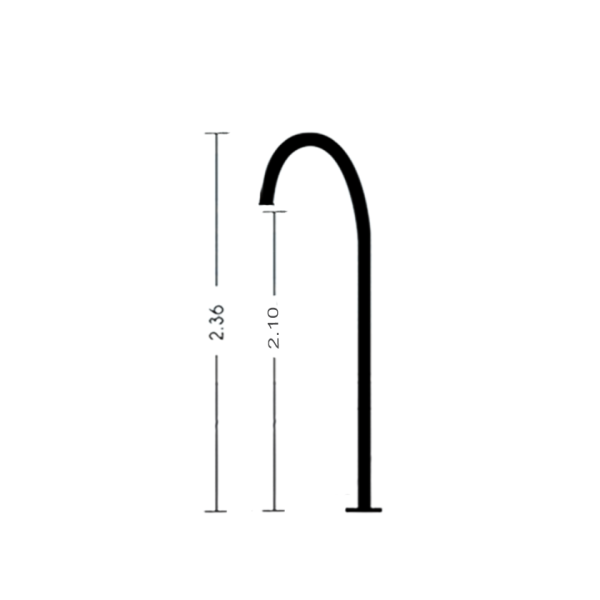 Στήλη ντους εξωτερικού χώρου Matt Black 6012N